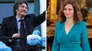 La presidenta de Madrid, con Milei en Casa Rosada.