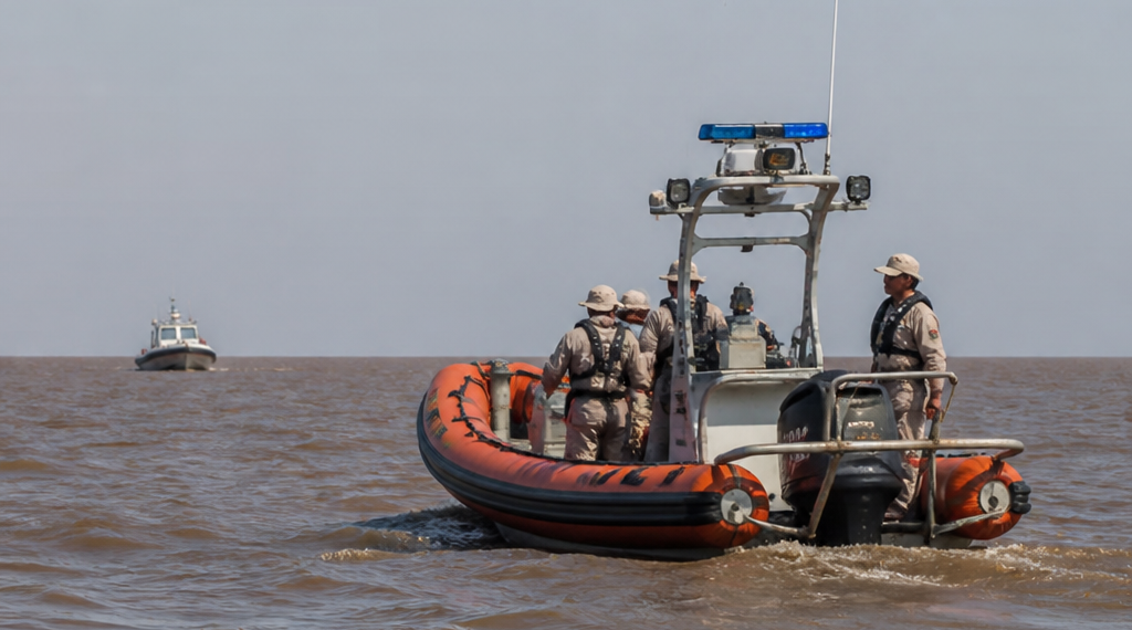 Intensa búsqueda de cinco pescadores desaparecidos en el Río de la Plata