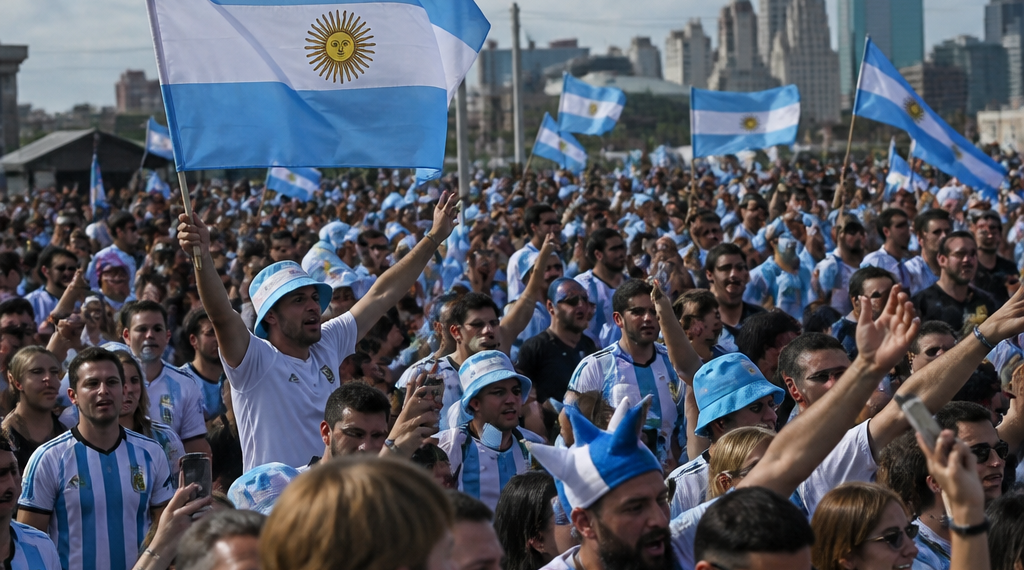 Banderazo argentino en Kansas City antes del debut ante Argelia en el Mundial 2026