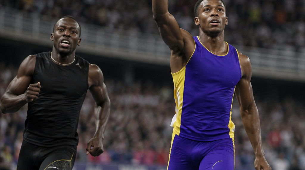 Un estudiante universitario sorprende al consagrarse campeón de 200 metros ante el atleta más veloz del mundo