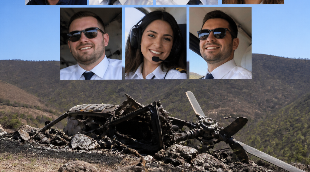 Emotivos homenajes a los siete tripulantes fallecidos en el accidente de un helicóptero en San Juan