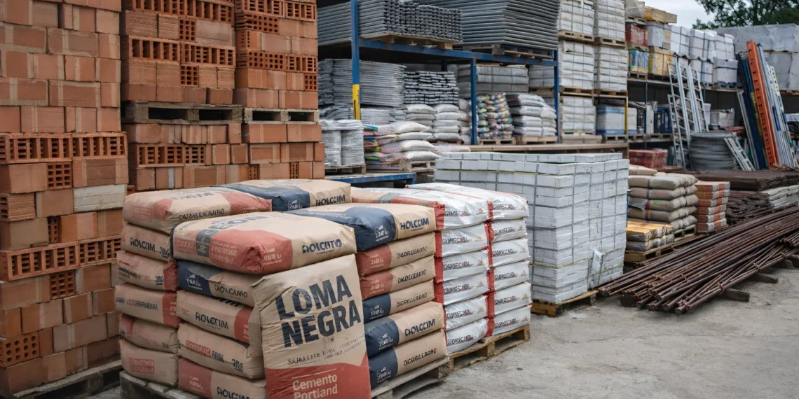 Continúa la caída en las ventas de insumos para la construcción