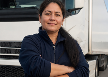 Rosa Ortíz, camionera que emigró desde Sudamérica a España: “Al principio ganaba 1700 euros y ahora cobro 2300″