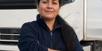 Rosa Ortíz, camionera que emigró desde Sudamérica a España: “Al principio ganaba 1700 euros y ahora cobro 2300″