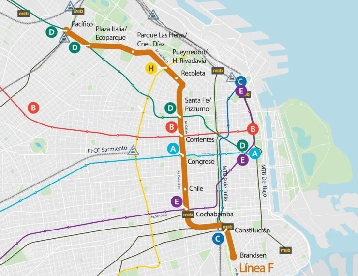 Avanza la construcción de la Línea F de subte que conectará Barracas y Palermo